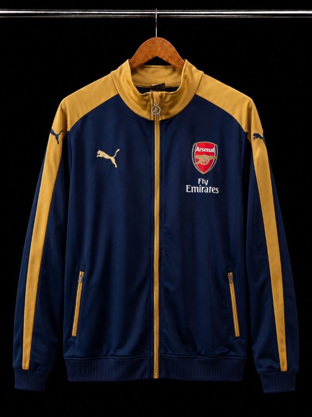 Arsenal 2015/16 Track Jacket – Puma – Men's Large – Navy/Gold